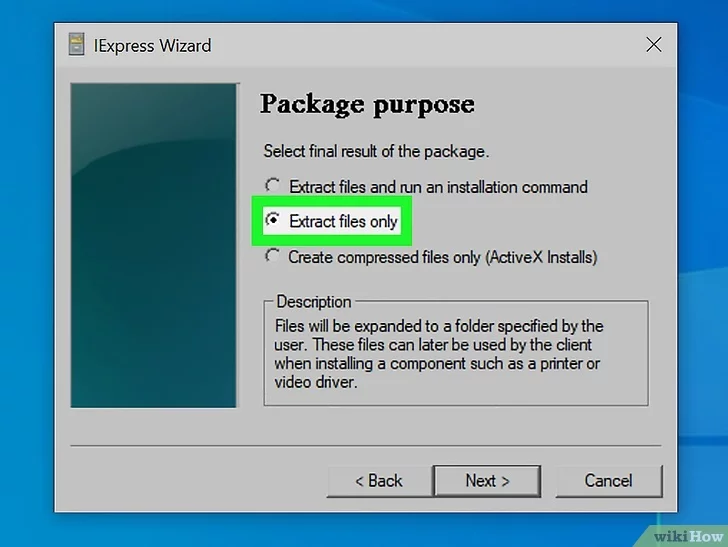 Step 6 Поставьте флажок у опции «Extract files only» (Извлечь только файлы).